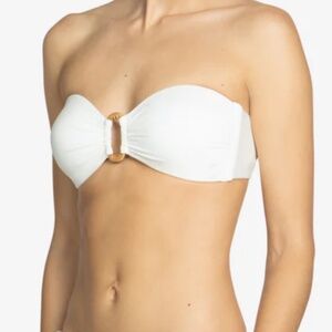 ROBIN PICCONE MARGOT BANDEAU SWIM TOP SIZE LARGE